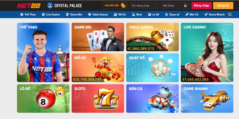 NET88 sở hữu thư viện trò chơi đa dạng và độc đáo